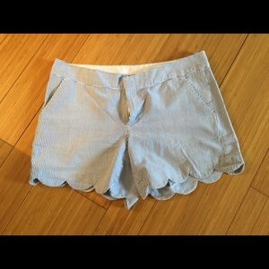 Lilly Pulitzer blue seersucker shorts